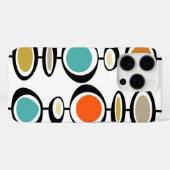 Retrocirculaire vormen medio eeuw modern Case-Mate iPhone case (Achterkant (horizontaal))