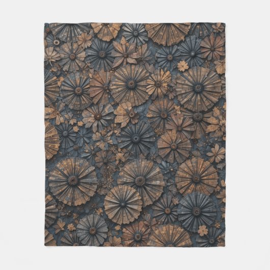 Retrocirkel elegantie fleece deken (Voorkant)