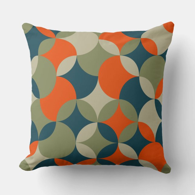 Retrocirkel overlap Sierkussen (Voorkant)