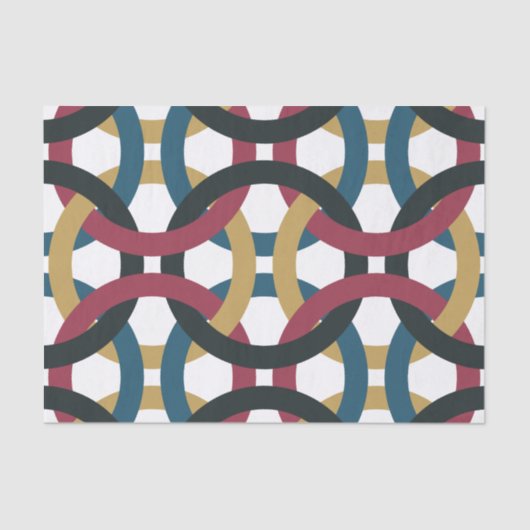 Retrocirkelknooppuntpapier Tissuepapier (Voorkant)