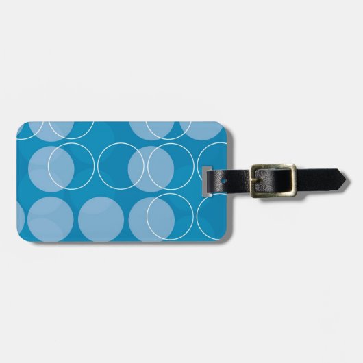 Retrocirkels Bagagelabel (Voorkant horizontaal)