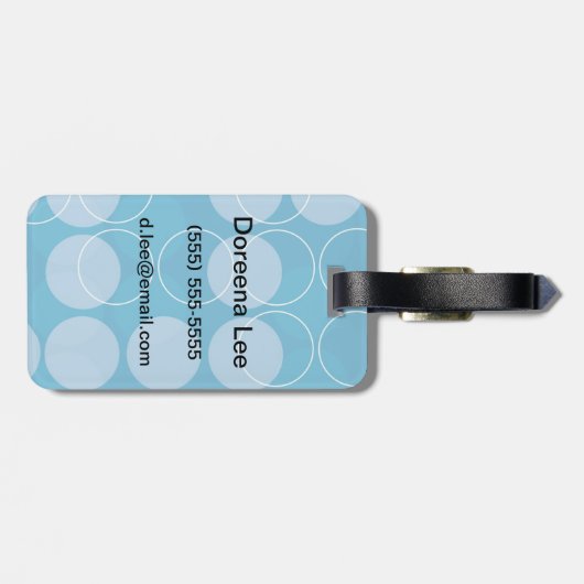 Retrocirkels Bagagelabel (Achterkant horizontaal)