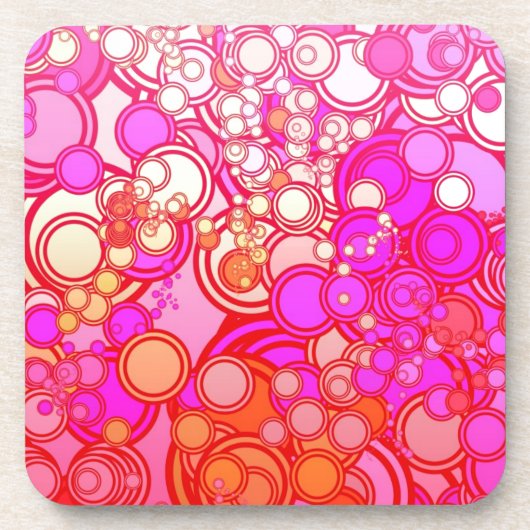 Retrocirkels Bier Onderzetter (Voorkant)