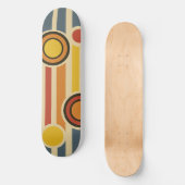 Retrocirkels en lijnen skateboard (Voorkant)