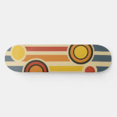 Retrocirkels en lijnen skateboard (Horizontaal)