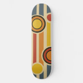 Retrocirkels en lijnen skateboard (Voorkant)