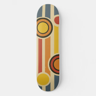 Retrocirkels en lijnen skateboard