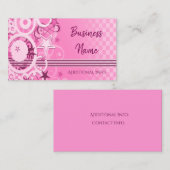 Retrocirkels en roze Visitekaartje voor sterren (Voorkant / Achterkant)