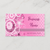 Retrocirkels en roze Visitekaartje voor sterren (Voorkant)