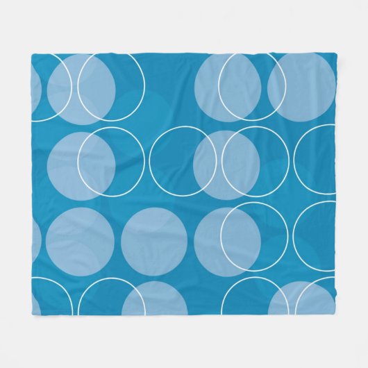 Retrocirkels Fleece Deken (Voorkant (Horizontaal))