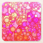 Retrocirkels Kartonnen Onderzetters (Voorkant)