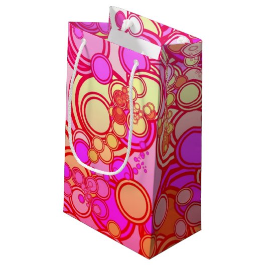 Retrocirkels Klein Cadeauzakje (Achterkant Gekanteld)