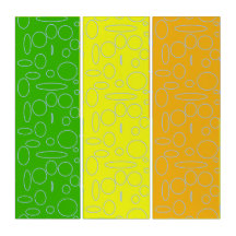 Retrocirkels lussen geel groen Sinaasappel geometr