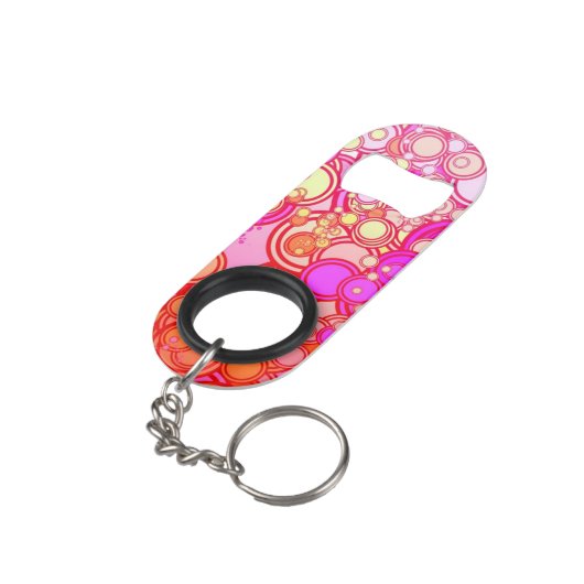 Retrocirkels Mini Flessenopener (Achterkant Gekanteld)