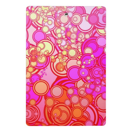 Retrocirkels Mini Klembord (Achterkant)