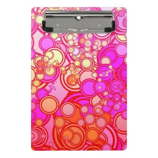 Retrocirkels Mini Klembord (Voorkant)