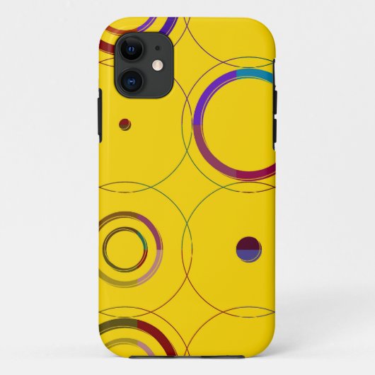 Retrocirkels naadloos patroon Case-Mate iPhone case (Achterkant)