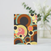 Retrocirkels patroon / Retro kleurenpallet Briefkaart (Staand voorkant)