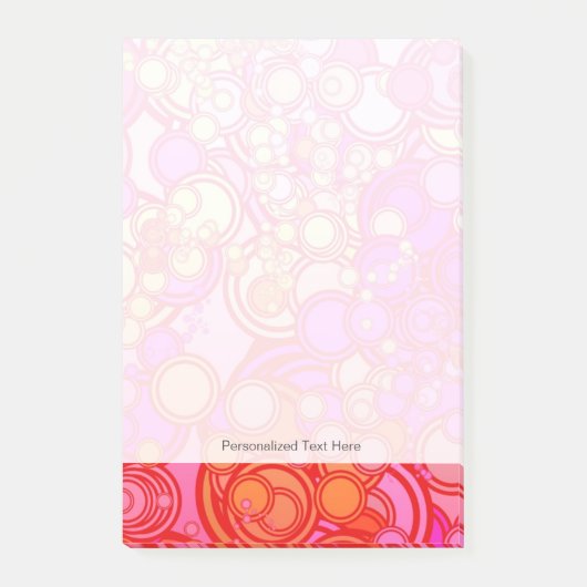 Retrocirkels Post-it® Notes (Voorkant)