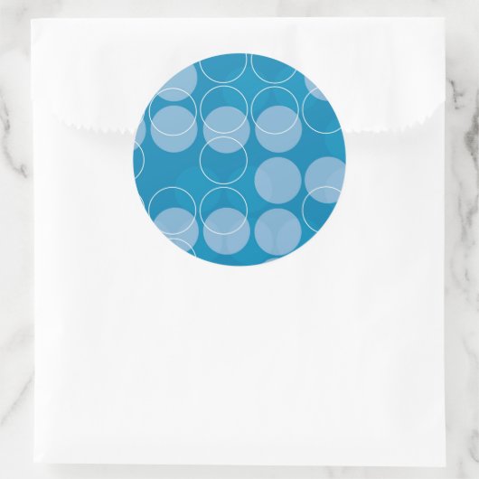 Retrocirkels Ronde Sticker (Tas)