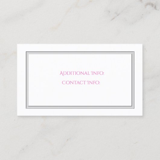 Retrocirkels & sterren Roze Visitekaartje 5 (Achterkant)