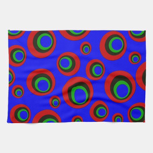 Retrocirkels Theedoek (Horizontaal)