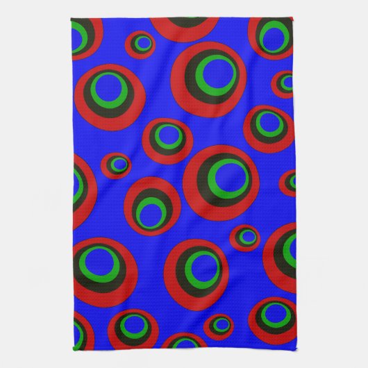 Retrocirkels Theedoek (Verticaal)