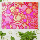 Retrocirkels Theedoek (Gevouwen)