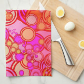 Retrocirkels Theedoek (Quarter Fold)