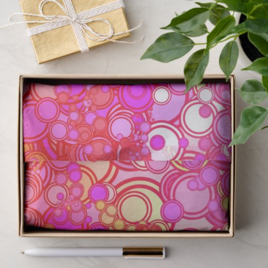 Retrocirkels Tissuepapier (Geschenk)