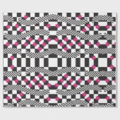 Retrockerboard ontwerp cadeaupapier (Vlak)