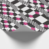 Retrockerboard ontwerp cadeaupapier (Hoek)