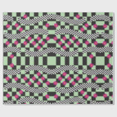 Retrockerboard ontwerp cadeaupapier (Vlak)