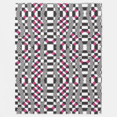 Retrockerboard ontwerp fleece deken (Voorkant)