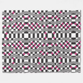 Retrockerboard ontwerp fleece deken (Voorkant (Horizontaal))
