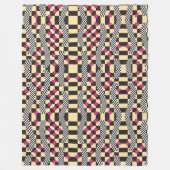 Retrockerboard ontwerp fleece deken (Voorkant)