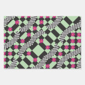 Retrockerboard ontwerp inpakpapier vel (Voorkant 2)