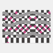 Retrockerboard ontwerp inpakpapier vel (Voorkant)