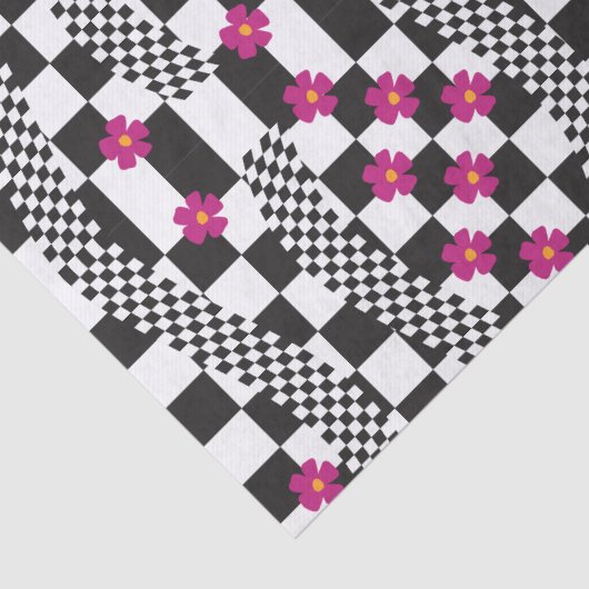 Retrockerboard ontwerp tissuepapier (Detail)