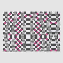 Retrockerboard ontwerp tissuepapier