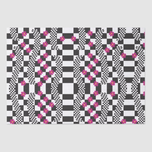 Retrockerboard ontwerp tissuepapier (Voorkant)