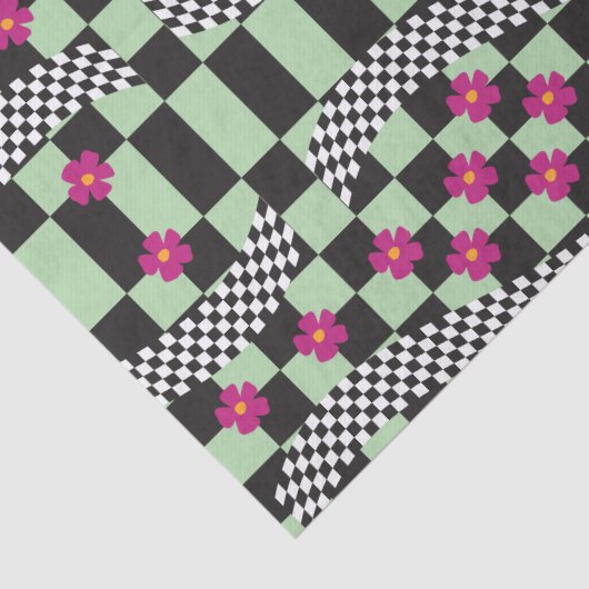 Retrockerboard ontwerp tissuepapier (Detail)