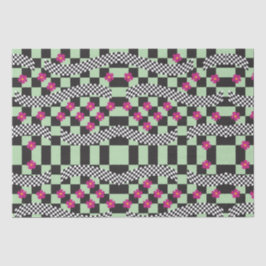 Retrockerboard ontwerp tissuepapier