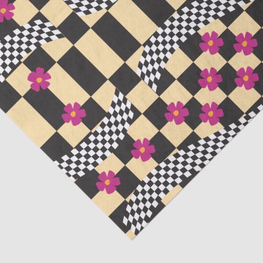 Retrockerboard ontwerp tissuepapier (Detail)