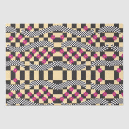 Retrockerboard ontwerp tissuepapier