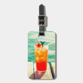 Retrococktailzonnestang Bagagelabel (Voorkant verticaal)