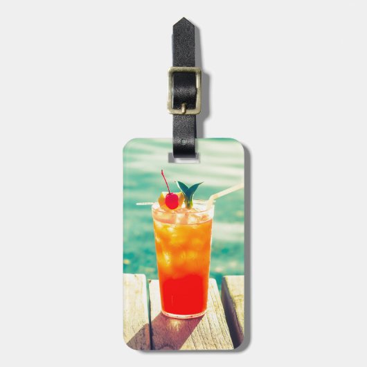 Retrococktailzonnestang Bagagelabel (Voorkant verticaal)