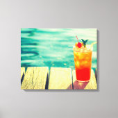 Retrococktailzonnestang Canvas Afdruk (Voorkant)