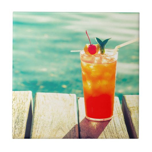 Retrococktailzonnestang Tegeltje (Voorkant)