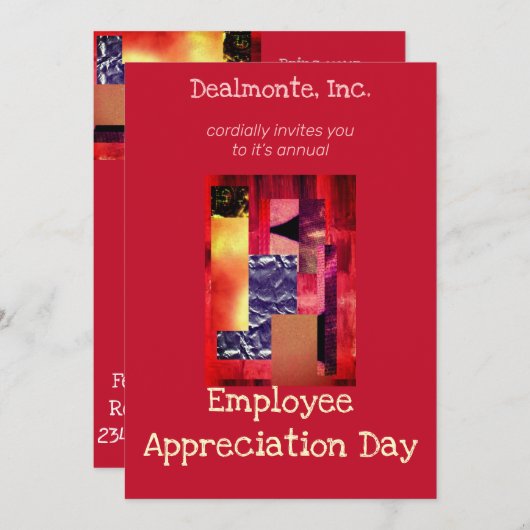 retrocollage kaart (Voorkant / Achterkant)